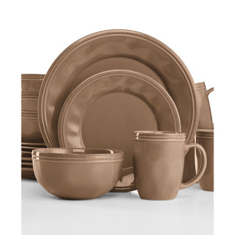 Cucina Mushroom Brown 16-Pc. Set, Service for 4