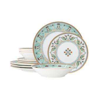 Serene Garden 12 Piece Set, Service for 4