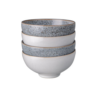 Studio Craft Grey/White 4 Piece  Rice Bowl Set