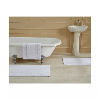 Ruffled Border Bath Mat 17" x 24"