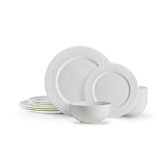Haven Bone China 12 Piece Dinnerware Set, Service for 4