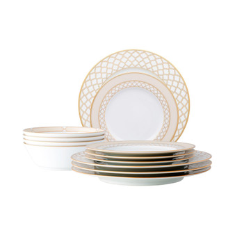 Eternal Palace Gold 12-Pc Dinnerware Set, Service for 4