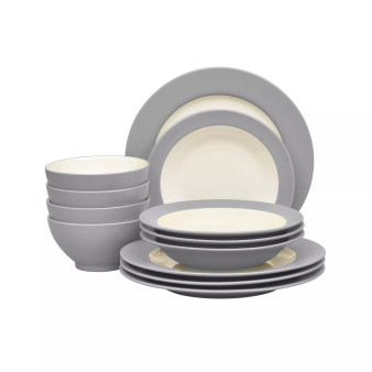 Colorwave  Rim 12-Piece Dinnerware Set, Service for 4, Created for Macy's