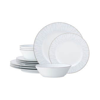 Glacier Platinum 12 Piece Set, Service For 4