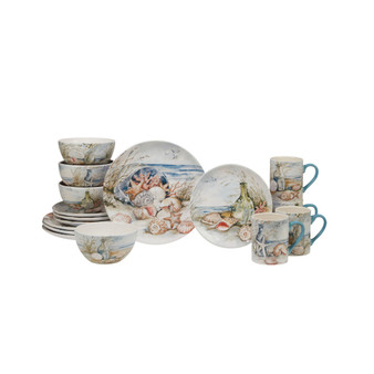 Coastal Landscape 16 PC-Dinnerware Set, Service for 4