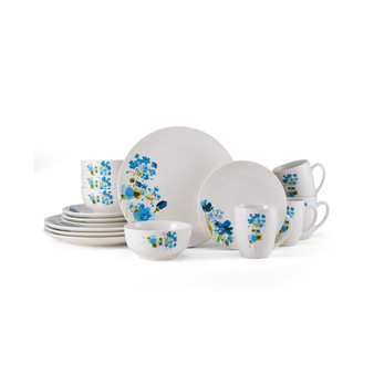 Studio Nova Painted Wildflowers 16 Piece Dinnerware Set, Service for 4
