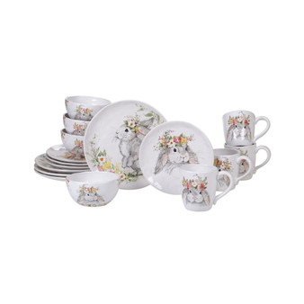 Sweet Bunny 16-Pc.Dinnerware Set