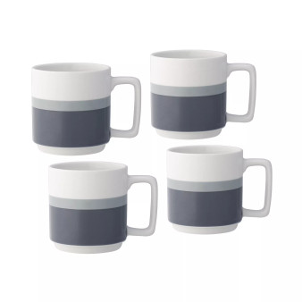 ColorStax Stripe Mugs, Set of 4