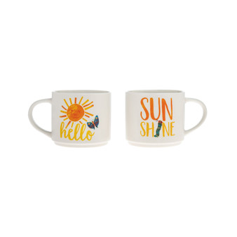The World Of Eric Carle, The Very Hungry Caterpillar Hello Sunshine Stack Mug, Set of 2
