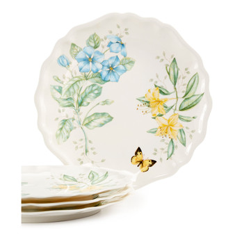 Butterfly Meadow Set of 4 Melamine Dinner Plates