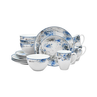 Blue Nebula 16-PC Dinnerware Set, Service for 4