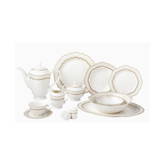 57 Piece Bone China Charlotte Dinnerware Set, Service for 8