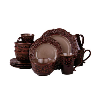 Bonita 16 Piece Stoneware Dinnerware Set, Service for 4