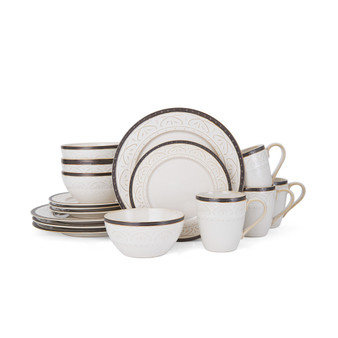 16-Pc. Promenade Scroll Dinnerware Set