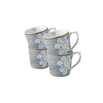 Heritage Collectables 10 Oz Midnight Pinstripe Mugs in Gift Box, Set of 4