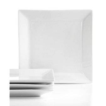 Whiteware Set of 4 Square 6" Appetizer Plates, Created for Macy's