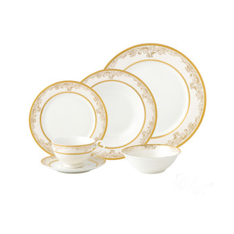 Dinnerware New Bone China, Service for 4 by Set of 24