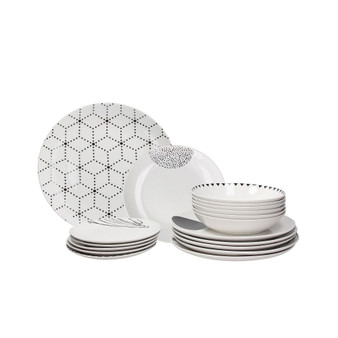 Metropol Graphic Tableware Set, 18 Piece