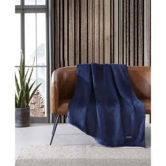 CLOSEOUT! Signature Solid Ultra Soft Plush Fleece Blanket, King