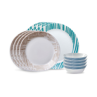 Expressions Geometrica 12-Piece Dinnerware Set