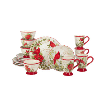 Winter's Medley 16 Piece Dinnerware Set
