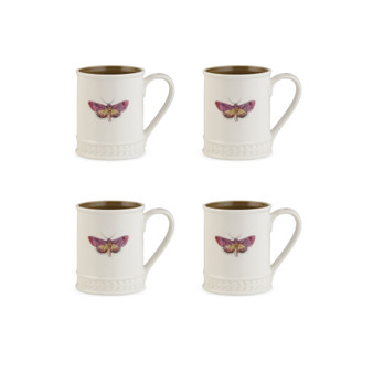 Botanic Garden Amethyst Tankard Mug Set, 4 Piece