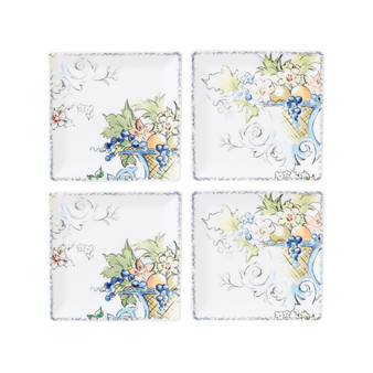 Autumn Studio Square Party Plate Set, 4 Piece