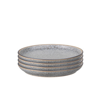 Studio Craft Grey 4 Piece Medium Coupe Plate Set