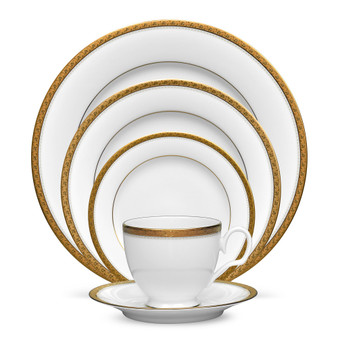 Charlotta Gold 5 Piece Place Setting