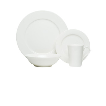Pure Vanilla 16-piece Rimmed Dinner Set