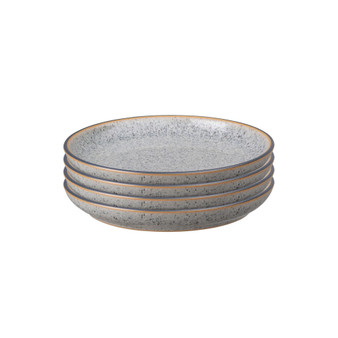 Studio Craft Grey 4 Piece Small Coupe Plate Set