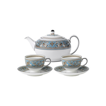 Florentine Turquoise 5 Piece Teaset