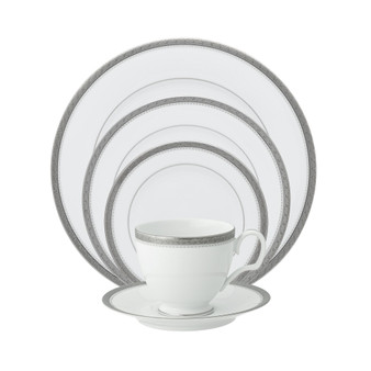 Charlotta Platinum 5 Piece Place Setting, Service for 1
