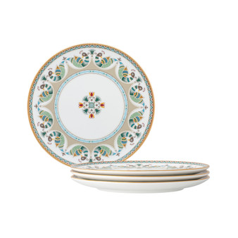 Serene Garden 4 Piece Salad Plates Set, 8.25", Service for 4
