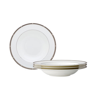 Rochelle Platinum Set of 4 Soup Bowls, Service For 4