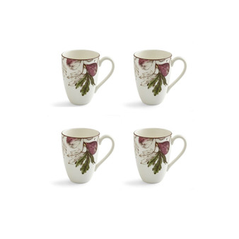 Nature's Bounty Fig Mug, Set of 4
