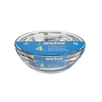 4-Pc. Glass Nesting Mixing Bowl Set