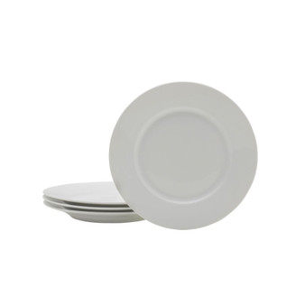 Everyday Whiteware Classic Rim Salad Plate 4 Piece Set