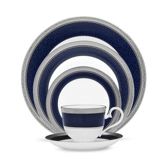 Odessa Cobalt Platinum 5 Pc Place Setting