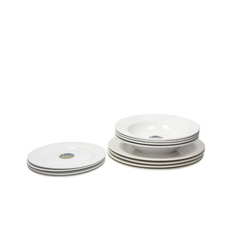 Polis Circles 12 Piece Dinnerware Set, Service for 4
