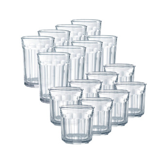 Working Glass Tumblers 16 Piece Glassware Set