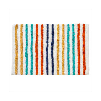 Subtle Stripe Cotton Bath Rug, 20" x 30"