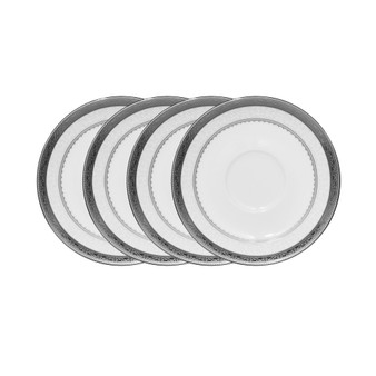 Odessa Platinum Set of 4 Saucers, Service For 4