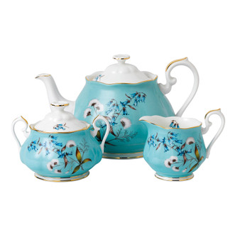 100 Years 1950 3-Piece Set, Teapot Sugar & Creamer- Festival