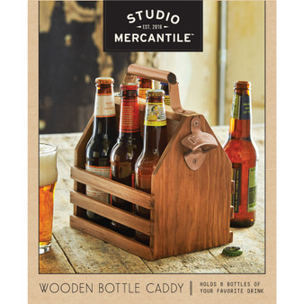Wooden 6-pack Bottle Caddy