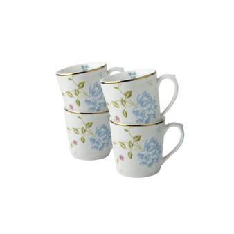 Heritage Collectables 17 Oz Cobblestone Pinstripe Mugs in Gift Box, Set of 4
