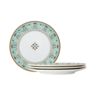 Serene Garden 4 Piece Dinner Plates Set, 10.5", Service for 4