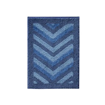 Ultra Soft Non Slip Shaggy Bath Rug - Chevron Design - Small 17"x24"