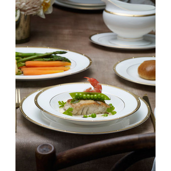 Rochelle Gold Set of 4 Soup Bowls, Service For 4