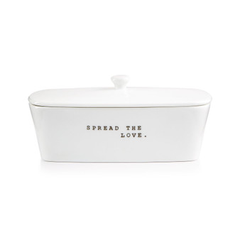 Whiteware Words Collection Spread the Love Covered Dish, Created for Macy's